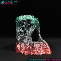 SD_Deco_EveningOakFairyHouse01Print.jpg Archivo STL Casa de hadas Evening Oak・Diseño imprimible en 3D para descargar