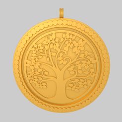 Preview-Tree of Life Pendant KTPF01 3D Model STL by KTkaRAJ.jpg STL file Tree of Life Pendant Keychain KTPF01 3D Model STL・3D print design to download