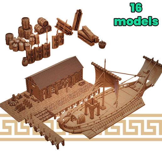 🚢 Roman Warship Expansion・ 3D File for 3D printing・Cults
