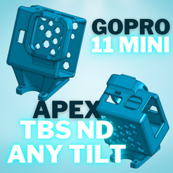 gopro-11-mini-1.png 3MF file ImpulseRC Apex GoPro HERO 11 mini Mount・Design to download and 3D print