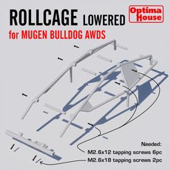 mugen-bulldog-rollcage-lower.jpg Rollcage abaissé pour Mugen Bulldog AWDS
