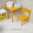 NORRAKER CHAIR DOLLHOUSE MINIATURE 1:12 SCALE Miniature Ikea-inspired Norraker Chair for 1:12 Dollhouse, Chair for Dollhouse, Miniature Furniture Chair