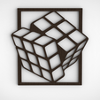 кубик-рубика.11.png Rubik's Cube Wall Art SVG STL PNG | 3D Optical Illusion Panel for Laser Cut, CNC & 3D Printing | Puzzle Geometric Decor