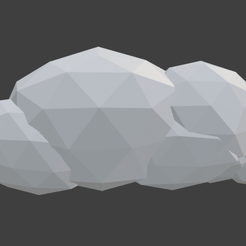 cloud_side.png Archivo 3D gratis Nube simple de baja poligonación・Diseño de impresora 3D para descargar, RedFoot