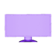 PC Monitor or tv_1.stl Curved monitor / miniature dollhouse tv