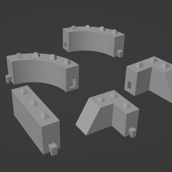 ArenaWallTwo.png 3D file Gaslands Interlocking Arena Wall Set Two・3D printer model to download