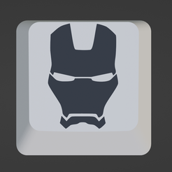 Helmet.png Archivo STL Iron Man Keycap para teclado mx cherry・Plan para descargar y imprimir en 3D