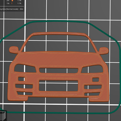 alee t ES card Se Oe) Fichier STL NISSAN SKYLINE GTR R34 SILHOUETTE CLÉ・Modèle à télécharger et à imprimer en 3D