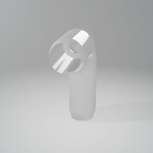 Straight and square shower curtain tube holder 3D model