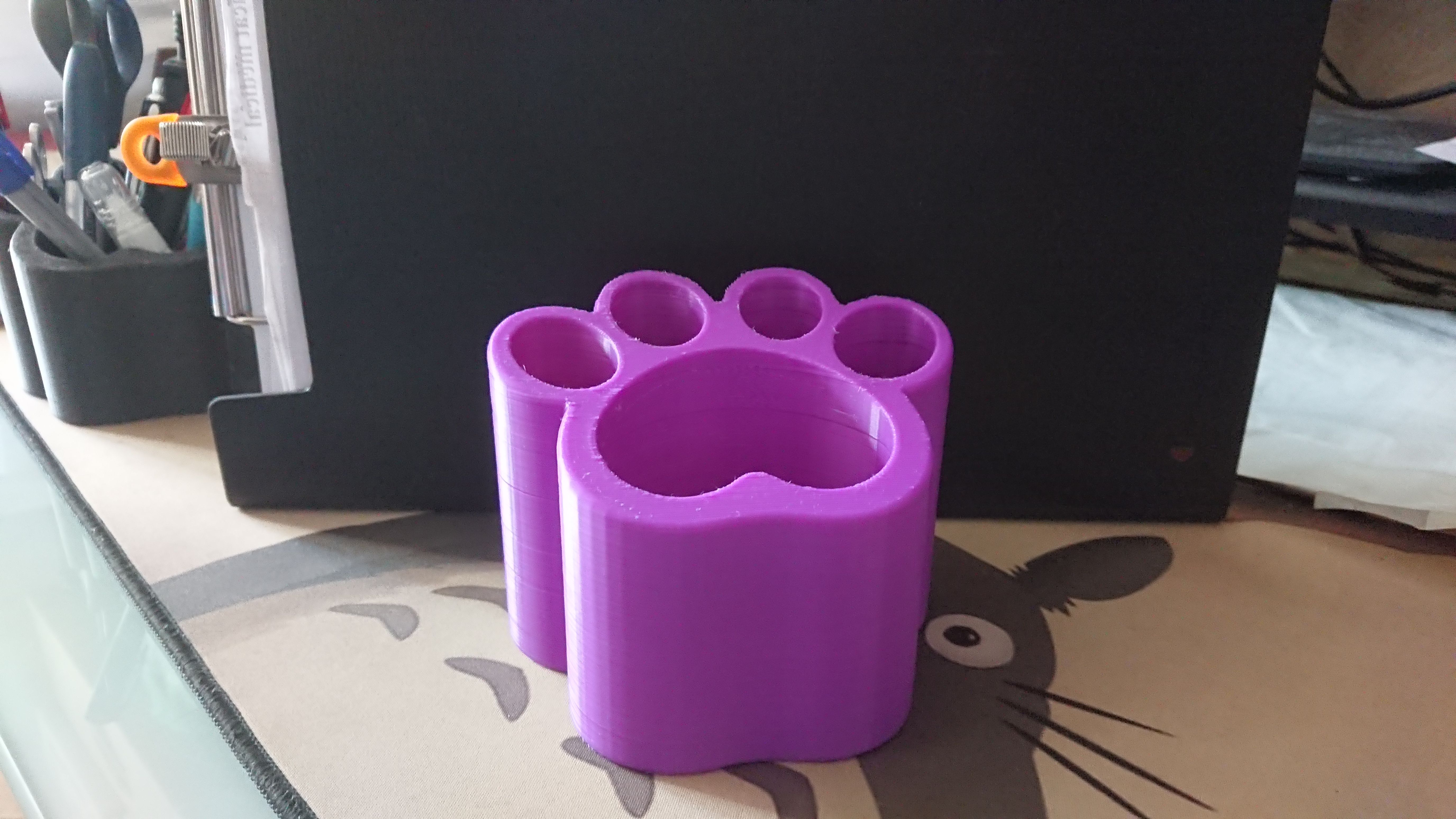 Download STL file PRINT KITTY CAT HOLDER (PEN....) • 3D printing