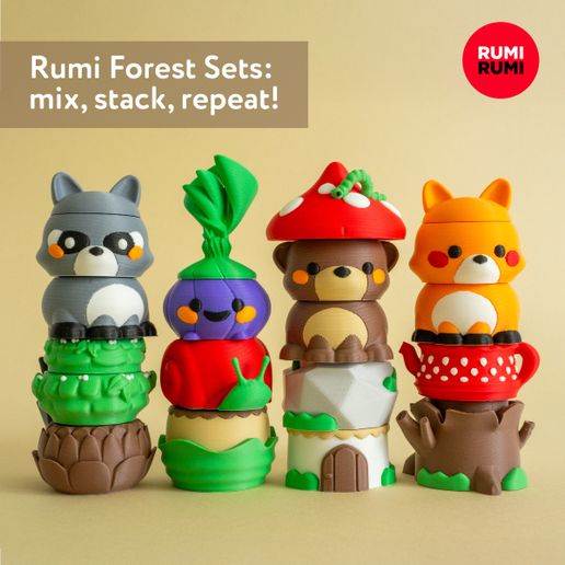 Forest_Stackable_Rumi_Blocks_with_Mandrake_10.jpg Conjunto de blocos Rumi empilháveis Forest com Mandrágora