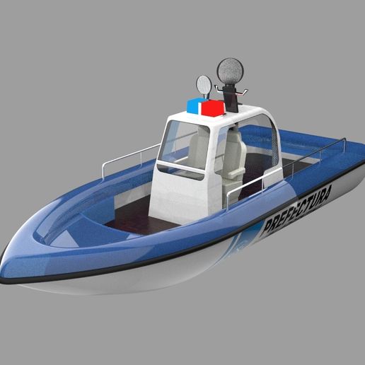 Fast Police Boat - Modular 3D Print