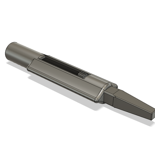 Solid, retractable Bern key. Square wrench