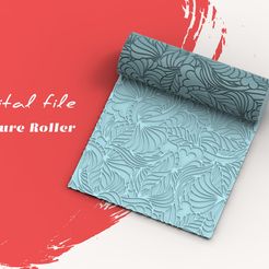 1.jpg Fichier STL Floral Lines | Seamless Polymer Clay Texture Roller | Digital STL File・Modèle à imprimer en 3D à télécharger