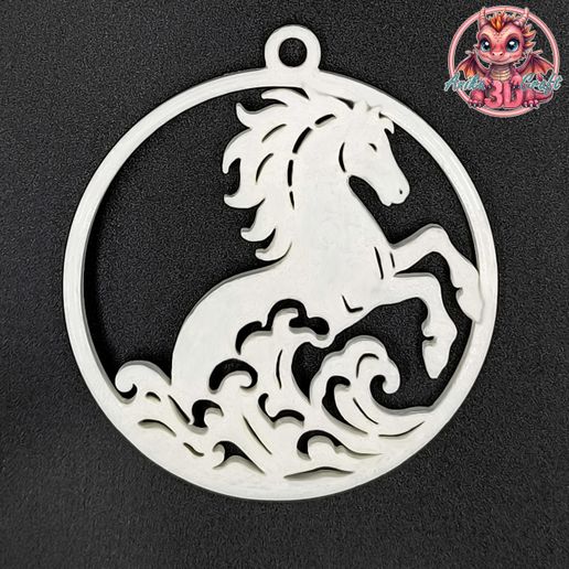 Kelpie.jpg Adornos de caballos míticos - Colección completa de fantasía 2026 (9 modelos STL)