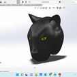 1.png Panther Head 3D printing