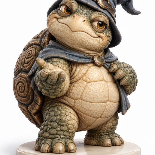 Chibi Schildkröten-Zauberer – Süße Schildkröte mit Magierhut – Cute Turtle Wizard – Tortuga Kawaii Mágica