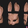 23.jpg The Huntress Mask - Dead by Daylight - The Rabbit Mask 3D print model