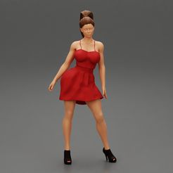 Girl-0001.jpg Fichier 3D Belle femme en robe sexy posant Modèle d'impression 3D・Objet imprimable en 3D à télécharger, 3DGeshaft