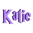 Katie Keychan HP Name v1.stl Katie Keychan Harry Potter Style