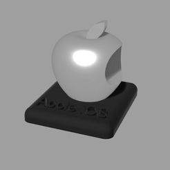 AppleRenderedColored.jpg Apple logo model