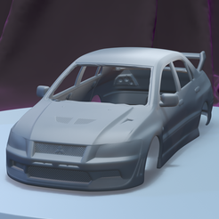 a001.png Fichier STL MITSUBISHI LANCER EVOLUTION 2001 (1/24) carrosserie imprimable・Objet pour imprimante 3D à télécharger