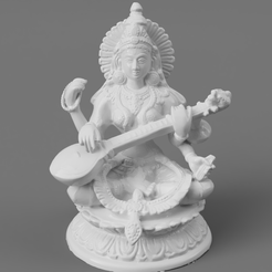 F016.Saraswati_Large_brass_SQ_2020-Nov-15_11-49-05AM-000_CustomizedView14996858232.png STL file Saraswati - Goddess of Knowledge, Music & Art・3D print design to download