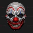 001a.jpg Zombie Bloody Clown Mask - Scary Halloween Cosplay 3D print model