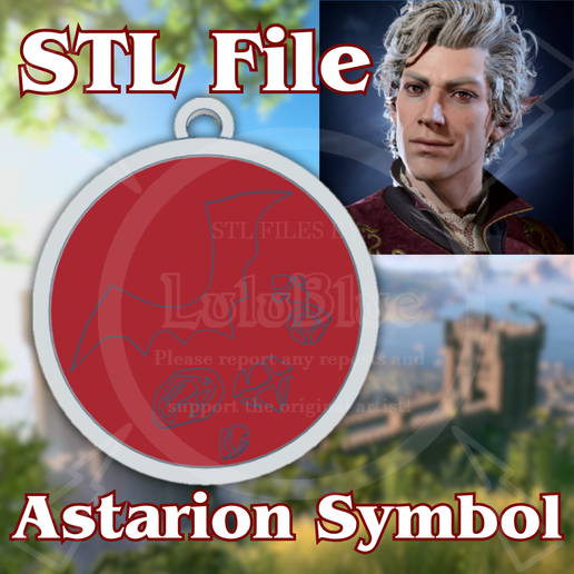 Astarion Companion Symbol - Baldur's Gate 3 3D model