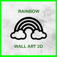 RAINBOW WALL ART 2D RAINBOW KIDS ROOM WALL ART 2D