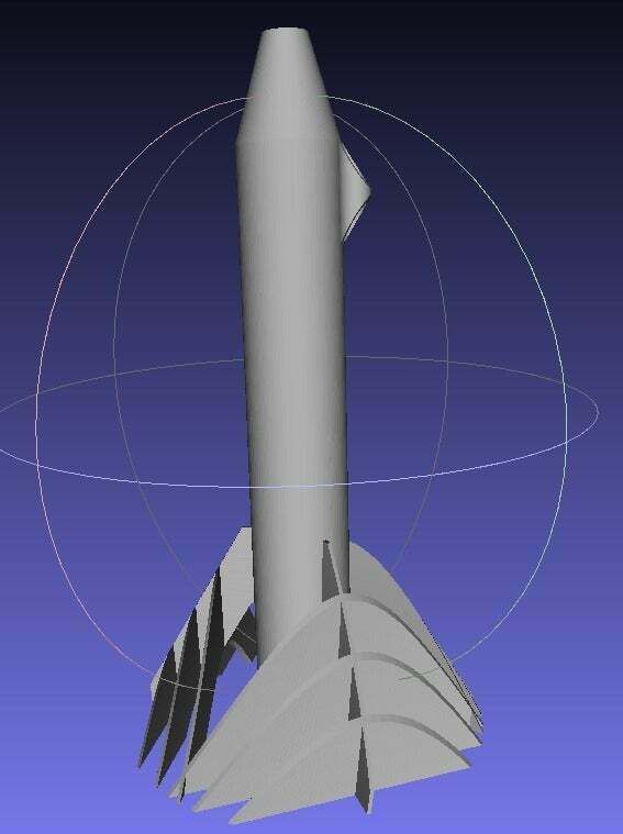 Download free SCAD file Twisted Fin Rocket • 3D printable template ・ Cults