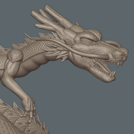 Goku_Shenron_76.png Dragonball Shenron Statue - Archivo de impresión 3D STL Modelo de impresión 3D