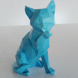 03.png STL file Low poly sitting cat・3D print design to download