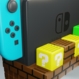 render_005.png MARIO WORLD - NINTENDO SWITCH WALL AND TABLE STAND WITH DOCK + 25 GAMES