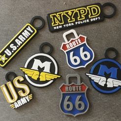 porte clef01.jpg STL file Keychain set - Keychain lot・3D printing template to download