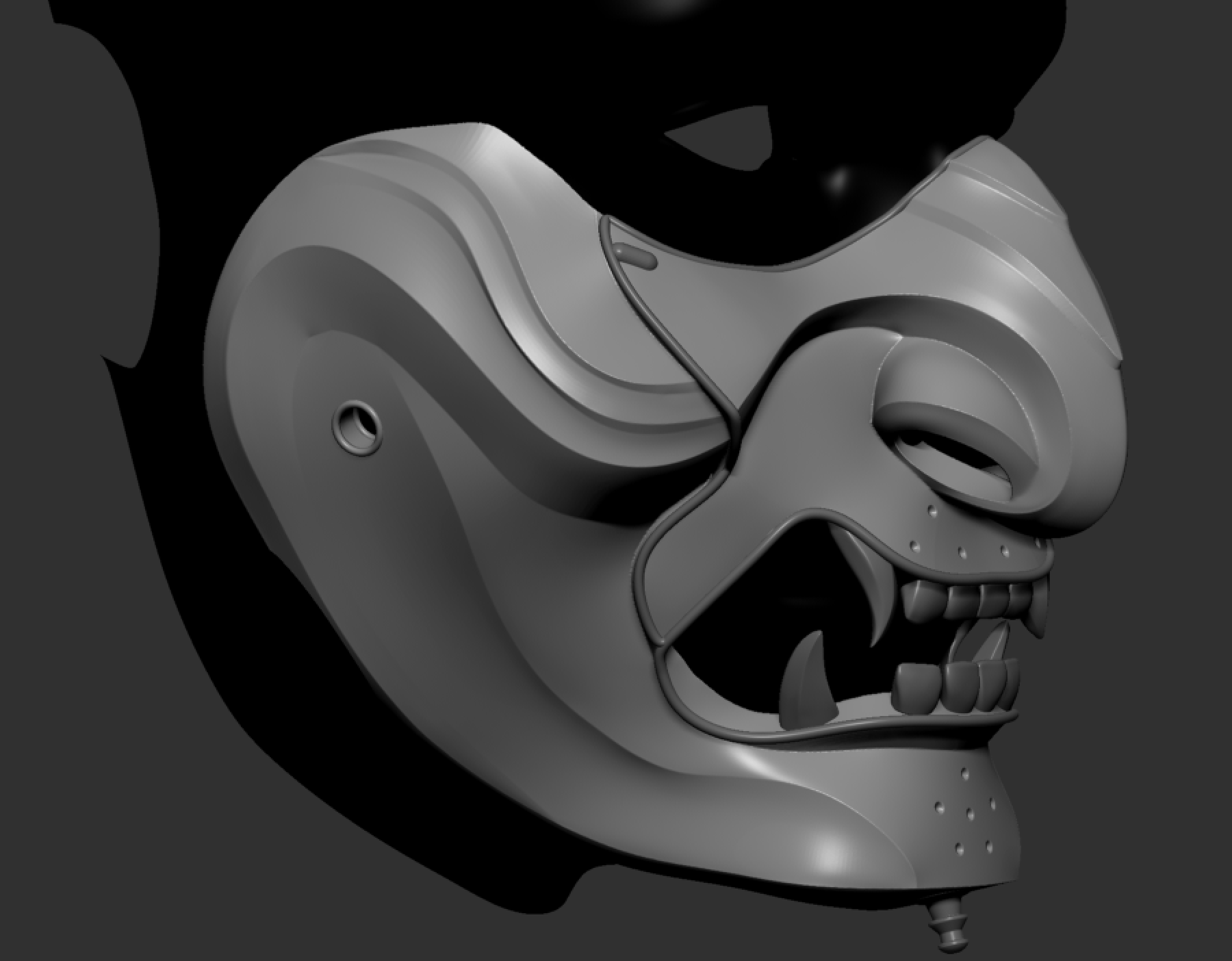 Screen Shot 2020-08-10 at 4.24.21 pm.png Descargar archivo OBJ GHOST OF TSUSHIMA - Ghost Mask - Fan art cosplay 3D print • Diseño para imprimir en 3D, 3DCraftsman
