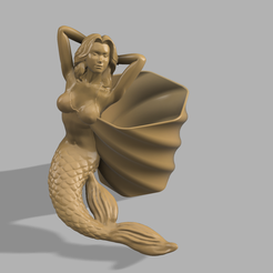mermaid-flower-pot-desk-organizer-2.png Fichier STL pot de fleur sirène - organiseur de bureau - coupe à fruits - fontaine・Idée pour impression 3D à télécharger