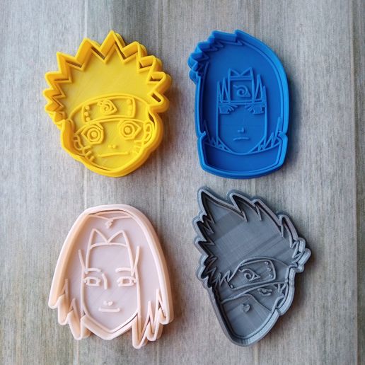 NARUTO KIT X4 COOKIE CUTTERS 3D model