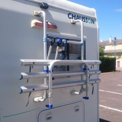 Vue 03.jpg Fichier STL gratuit Pièces Porte vélo camping car・Plan pour impression 3D à télécharger