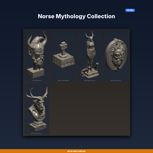 Norse Mythology Collection - 5-Model STL Bundle