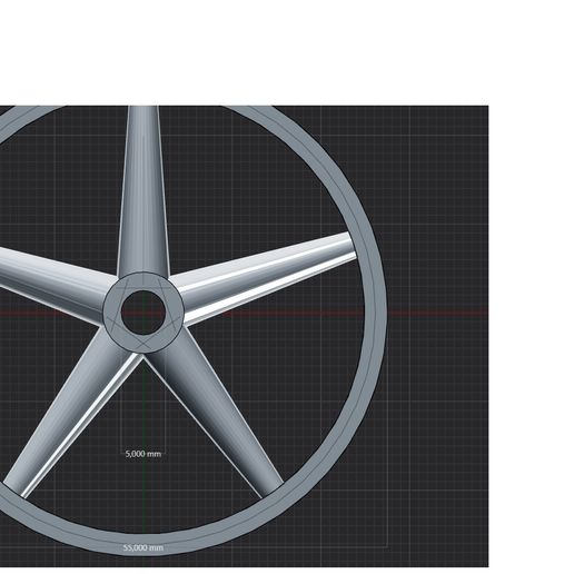 Belt pulley steam engine conical 5,5cm; 2,17inch 3D model