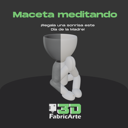 Meditation pot, meditation, meditation, Print in place 3D model