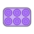 cookie04_six_pos.stl Cookie Mould 04 - Biscuit Silicon Molding