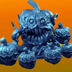 Giant-Animated-Pumpkin-Sample-Mystic-Pigeon-Gaming-1.jpg 3D file Evil, Giant Animated Pumpkin Miniatures・3D printer model to download, MysticPigeonGaming