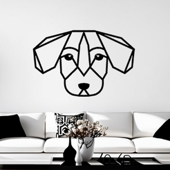 puppy.png Puppy dog wall decoration Low Poly