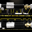 a LN <a x Ms : “YOU WERE 7 MY BROTHER, Pere | fey) . 4 Obi Wan Lightsaber Sculpture - Star Wars 3D Models - Tested and Ready for 3D printing