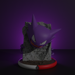 Haunter5.png Файл STL 3D-печатная модель покемона Haunter・3D-печатная модель для загрузки