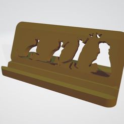 Portacelulares Gatos Perro Mariposa (2).jpg Fichier STL Support pour téléphone et tablette pour chien et chat・Plan pour imprimante 3D à télécharger