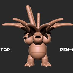1.jpg Exeggutor  (Pokémon)  - pen stand 3D print model