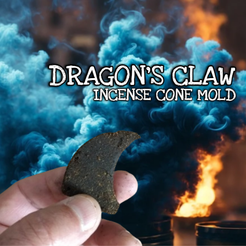 Dragon's-Claw-incense-mould-3D.png Dragon's claw incense cone mold // Moule encens griffe de dragon